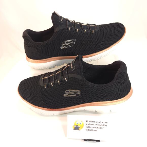 Skechers Summits Cool Classic Athletic Running Shoe Womens Size 11 149206W Black - Picture 5 of 9